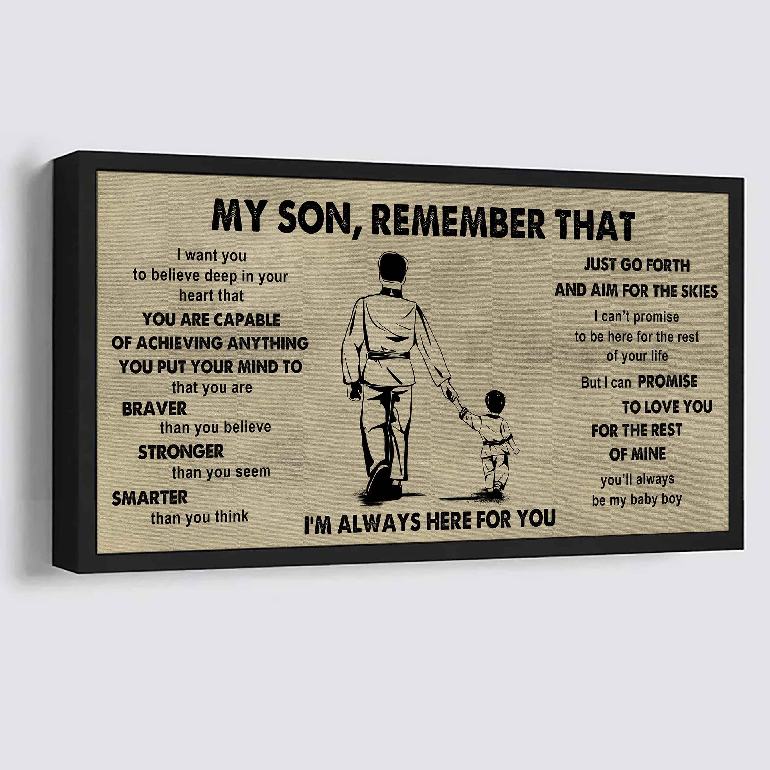 Personalized Sport Poster Canvas - My Son Remember That Just Go Forth And Aim For The Skies