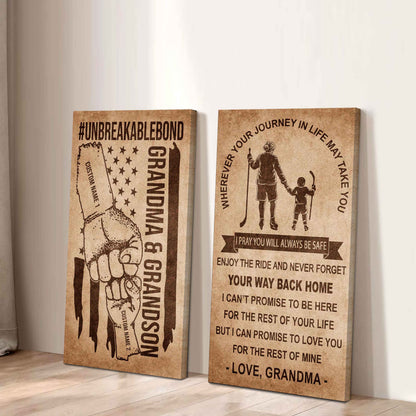 Unbreakable Bond Canvas Set Grandma And Grandson Never Forget Your Way Back Home I Love You