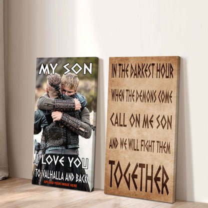 VK Canvas Set My Son I Love You Valhalla And Back Gift From Dad To Son Ver 3
