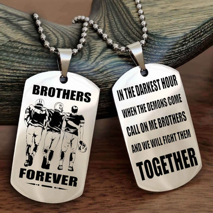 Soldier-Brother Personalized Double Sided Dog Tag For My Brother - Call On Me Brother And We Will Fight Them Together Gift For Your Friend