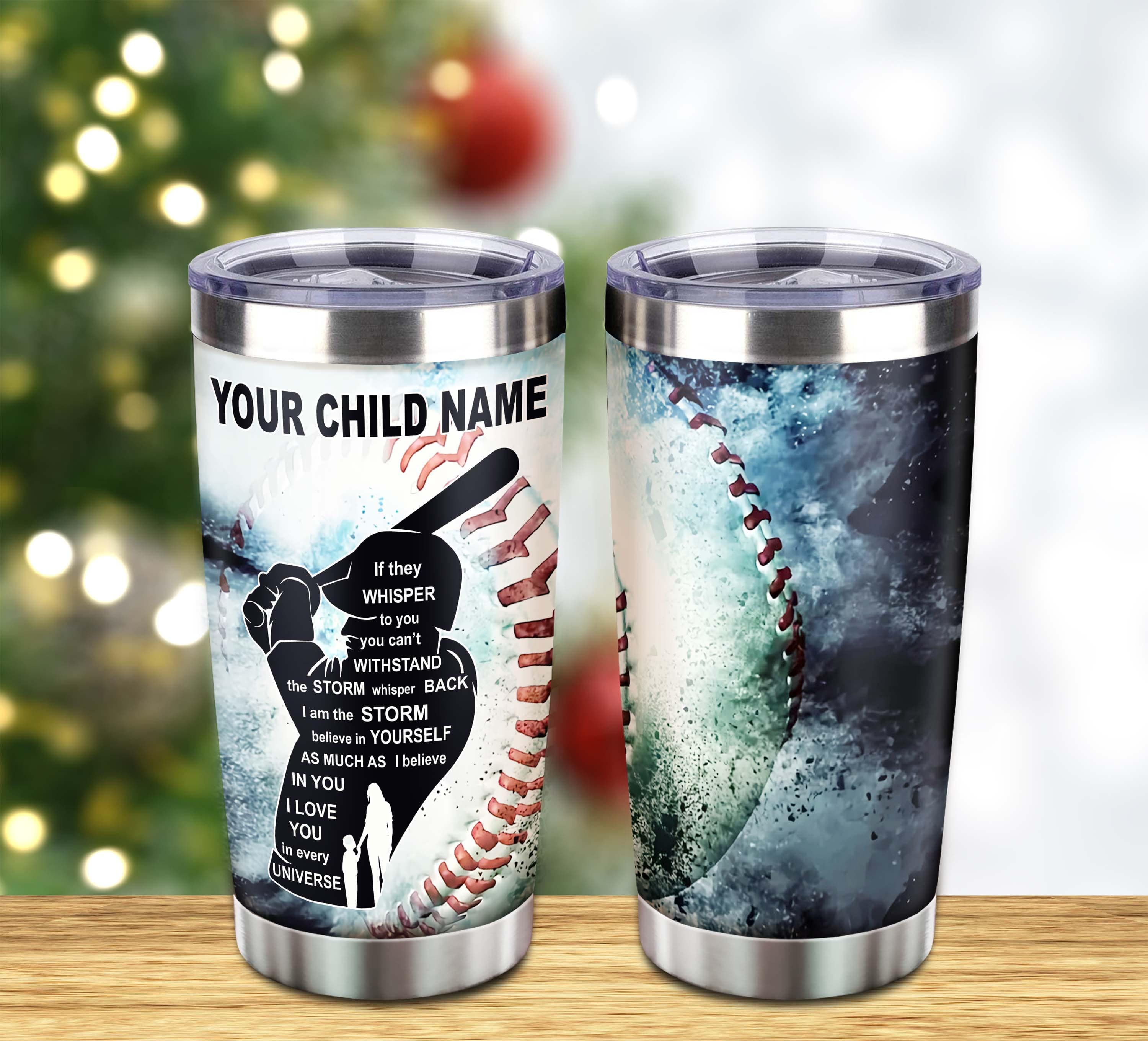 Customizable Basketball tumbler, gifts from Mom To Son With Inspriration Message