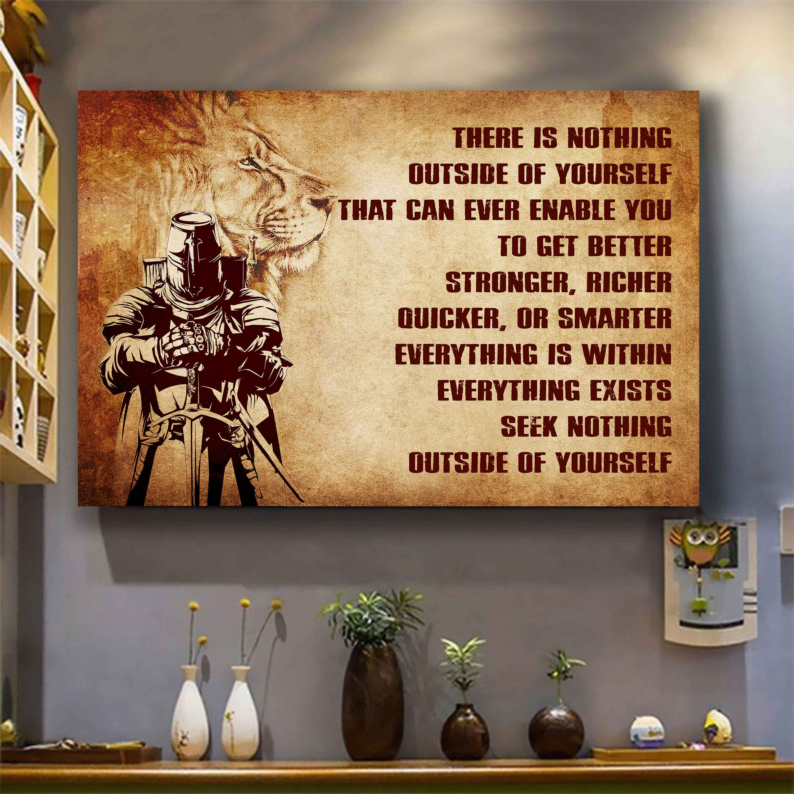 DRB Poster Canvas There Is Nothing Outside Of Yourself Best Gift With Motivation Quotes