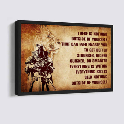 DRB Poster Canvas There Is Nothing Outside Of Yourself Best Gift With Motivation Quotes