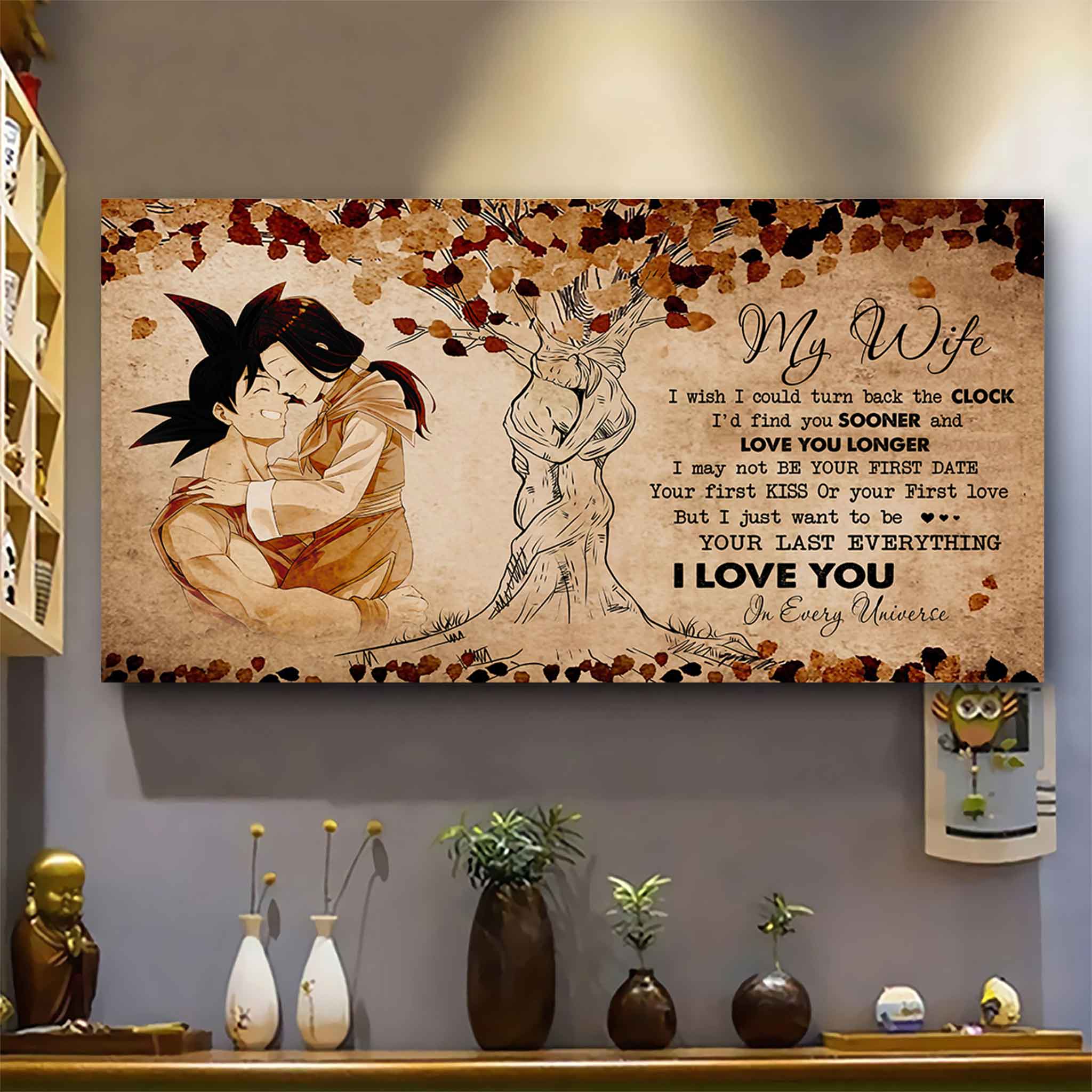 Samurai Poster Canvas To My Wife I Wish I Could Turn Back The Clock - I Love You In Every Universe