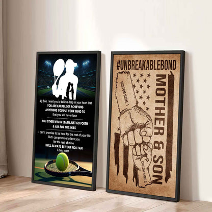Unbreakable Bond Sport Canvas Set From Mom To Son You Will Never Lose You Either Win Or Learn