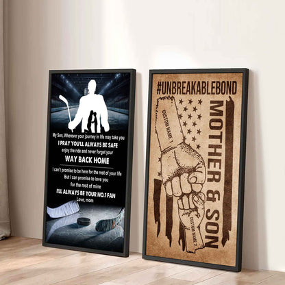 Unbreakable Bond Canvas Set From Mom To Son Enjoy The Ride And Never Forget Your Way Back Home