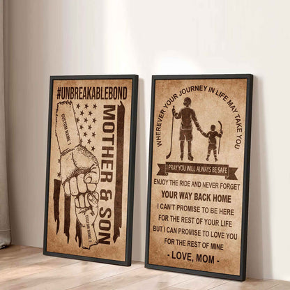 Unbreakable Bond Canvas Set Mother And Son Never Forget Your Way Back Home I Love You For The Rest Of Mine