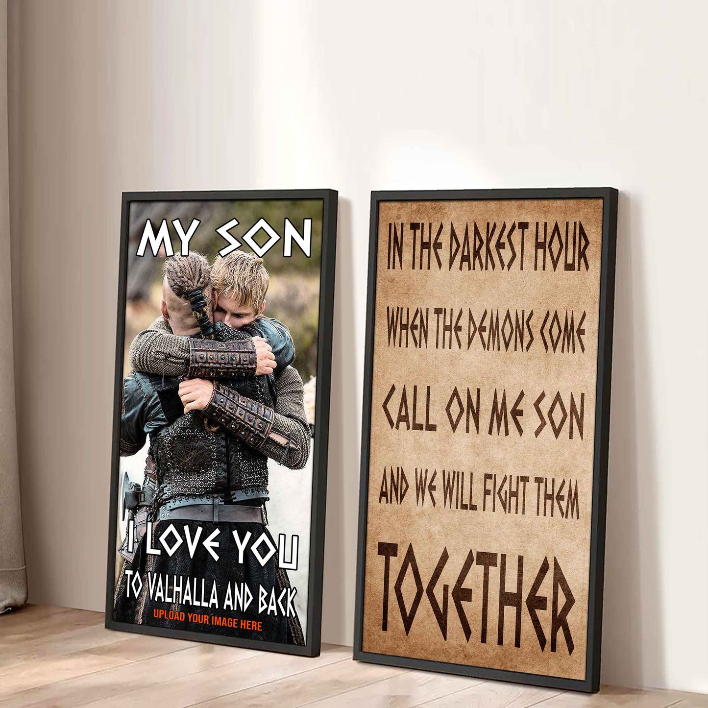VK Canvas Set My Son I Love You Valhalla And Back Gift From Dad To Son Ver 3