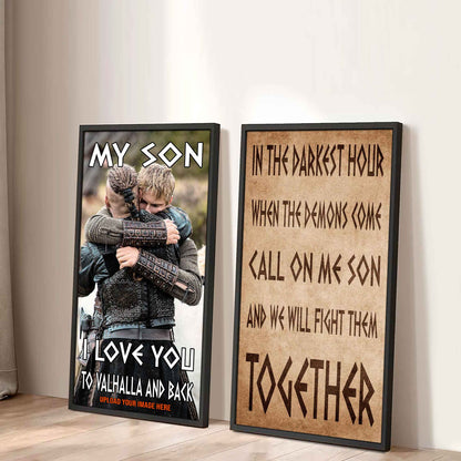 VK Canvas Set My Son I Love You Valhalla And Back Gift From Dad To Son Ver 3