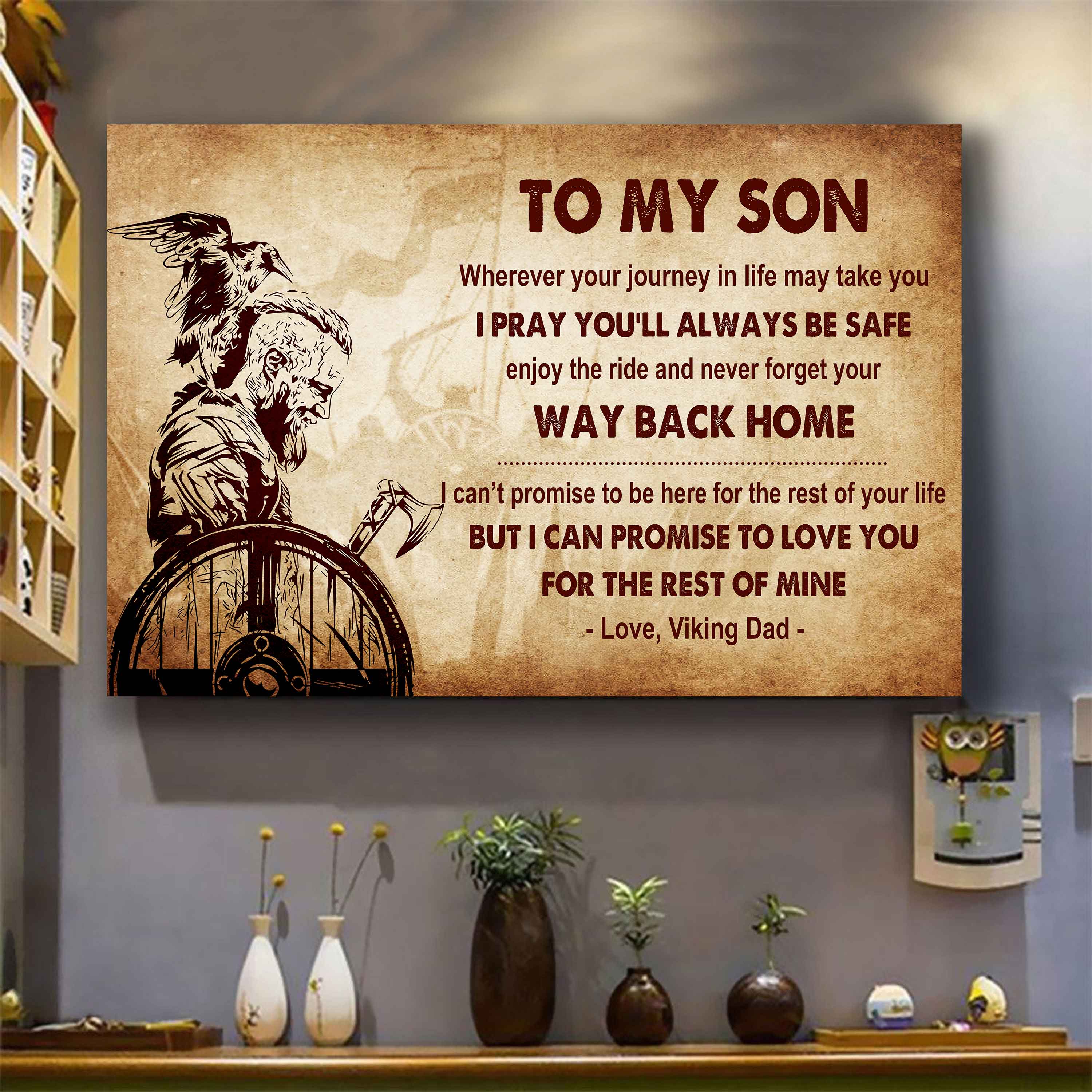 New Version Warrior Poster Canvas Your Way Back Home From Dad To Son Gift For Your Son Motivational Quotes