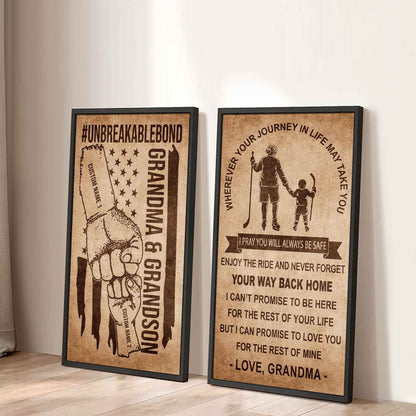 Unbreakable Bond Canvas Set Grandma And Grandson Never Forget Your Way Back Home I Love You