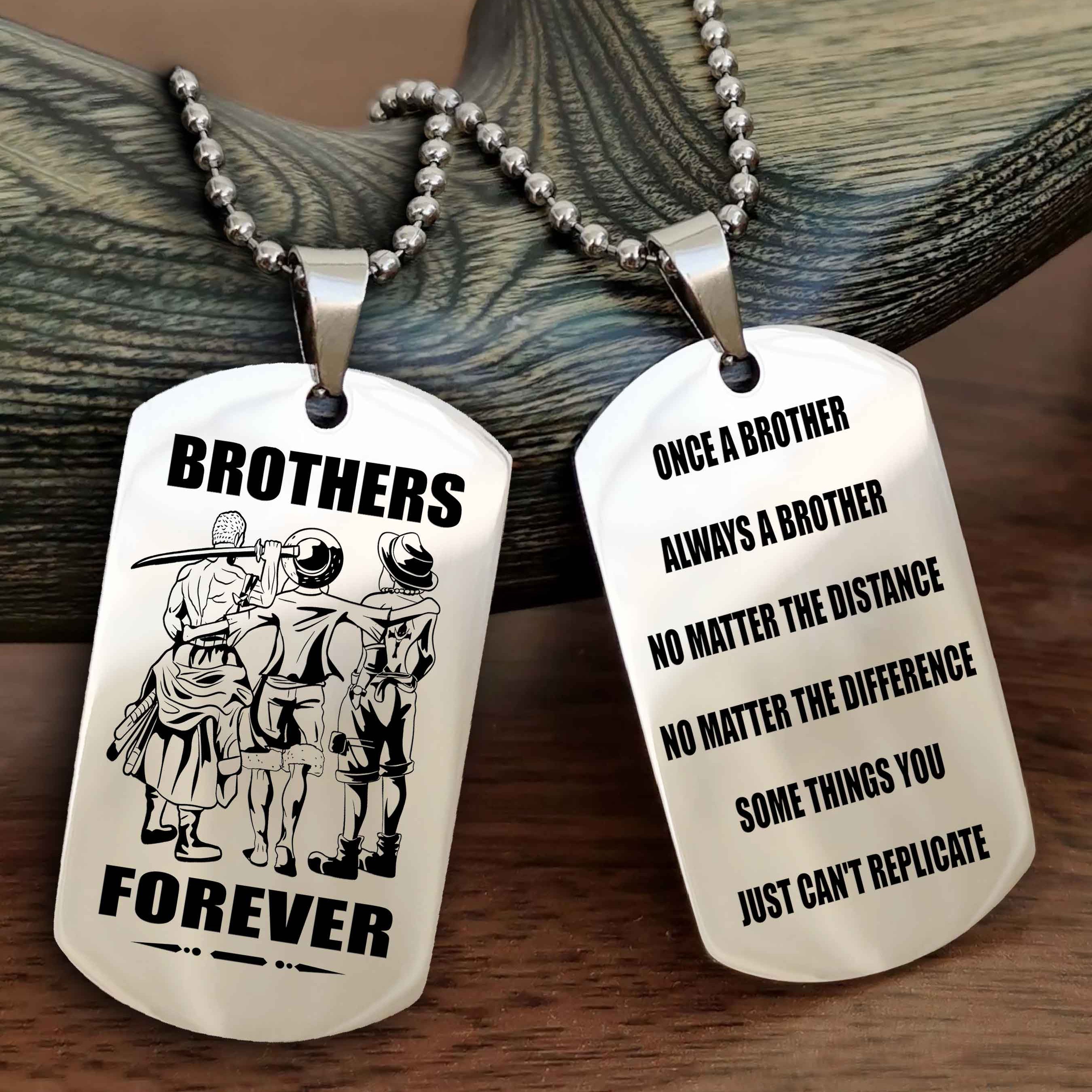 DRB Personalized Double Sided Dog Tag For My Brother - Once A Soldier Always A Soldier