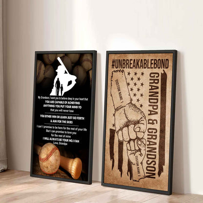 Unbreakable Bond Sport Canvas Set From Grandpa To Grandson You Will Never Lose You Either Win Or Learn