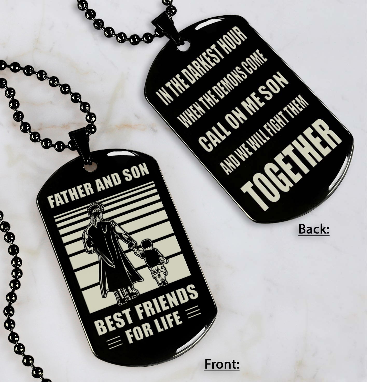 Cowboy Personalized Double Sided Dog Tag Call On Me Son And We Will Fight Them Together Gifts For Your Son From Dad