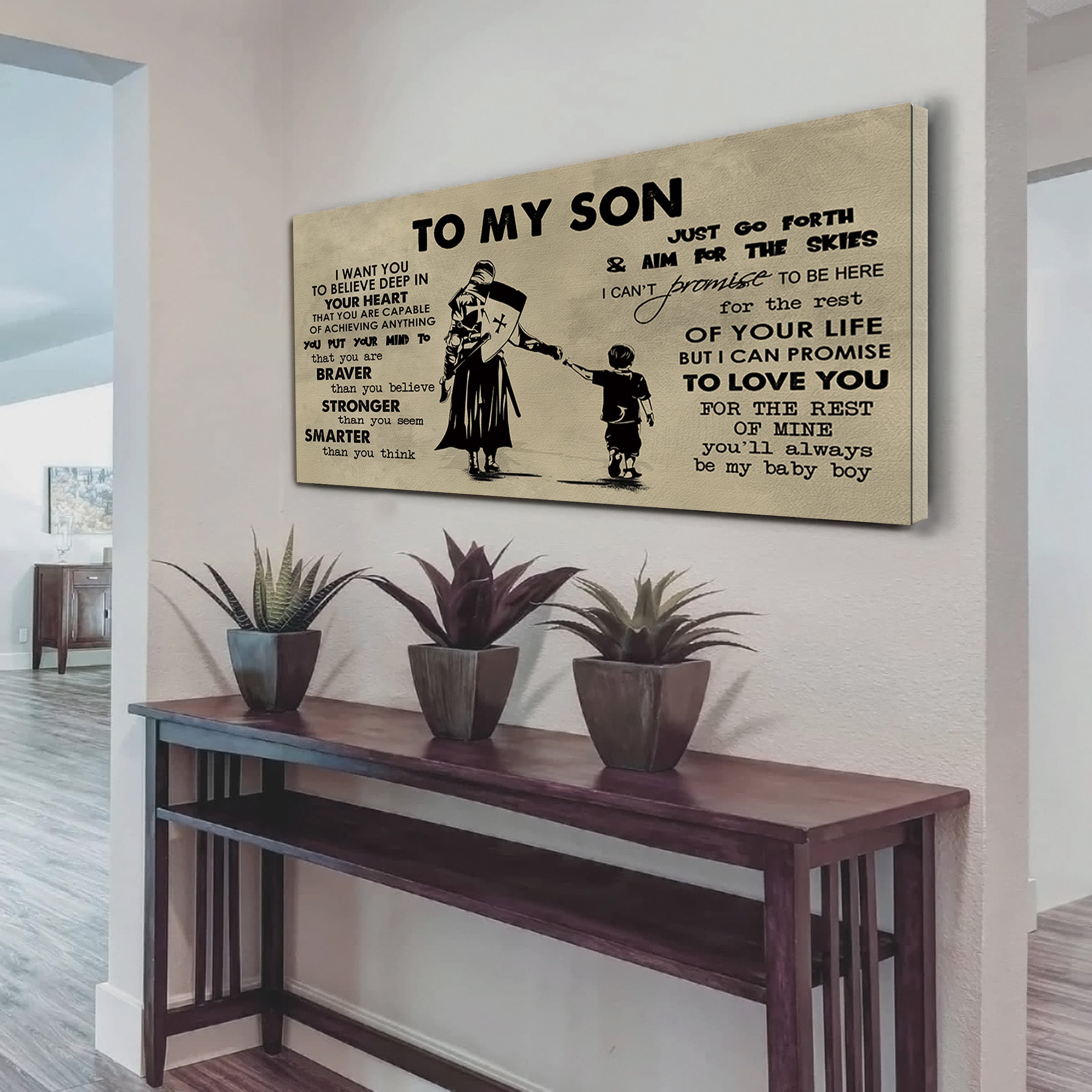 Family TO MY SON- I WANT YOU TO BELIEVE- CANVAS POSTER