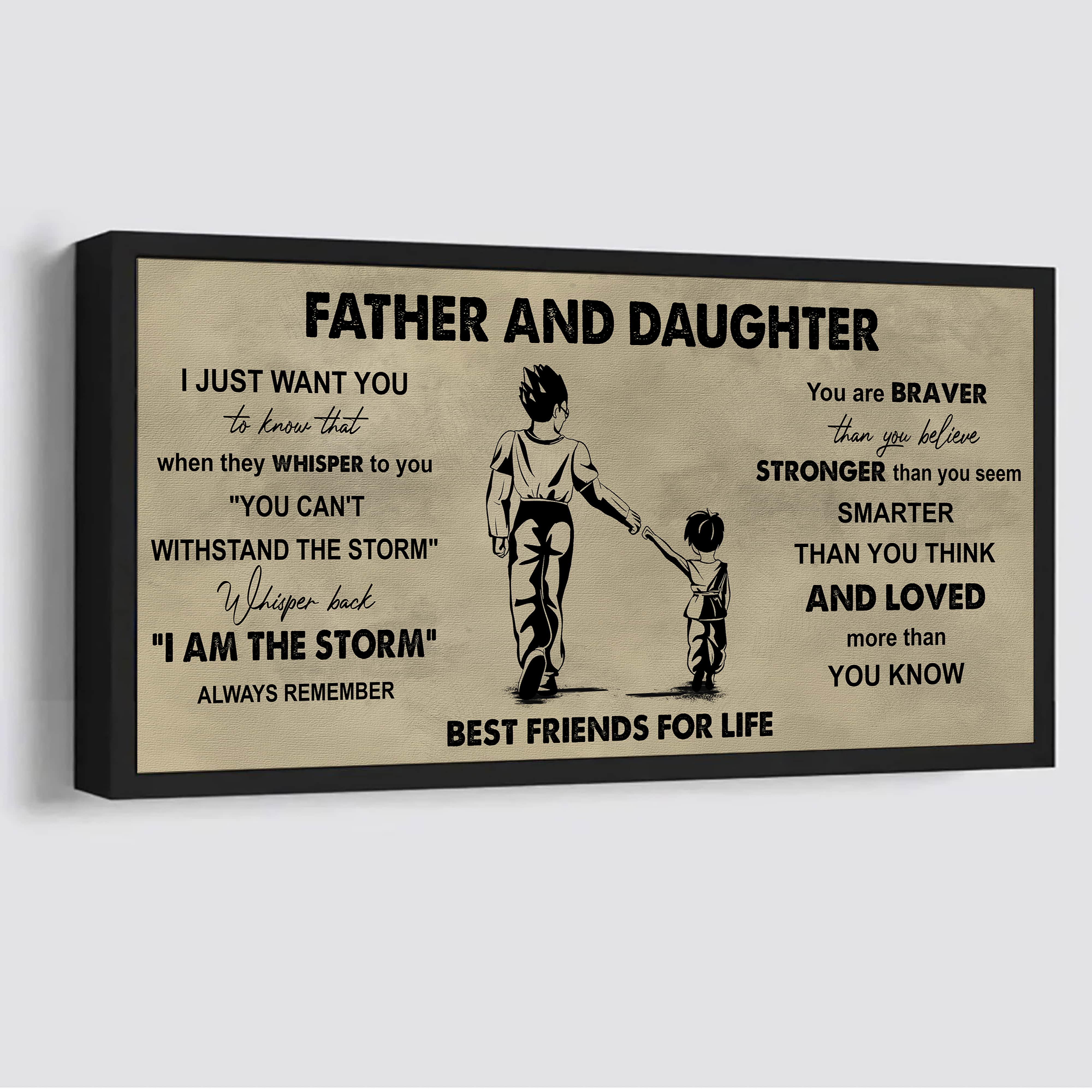 Viking Father And Son Best Friends For Life - I Am The Storm Poster Canvas Gift For Son From Father