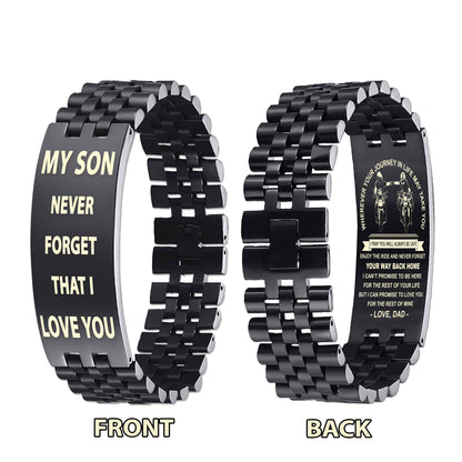 New Version Double Sided Bracelet Gift From Dad For Son - Never Forget Your Way Back Home