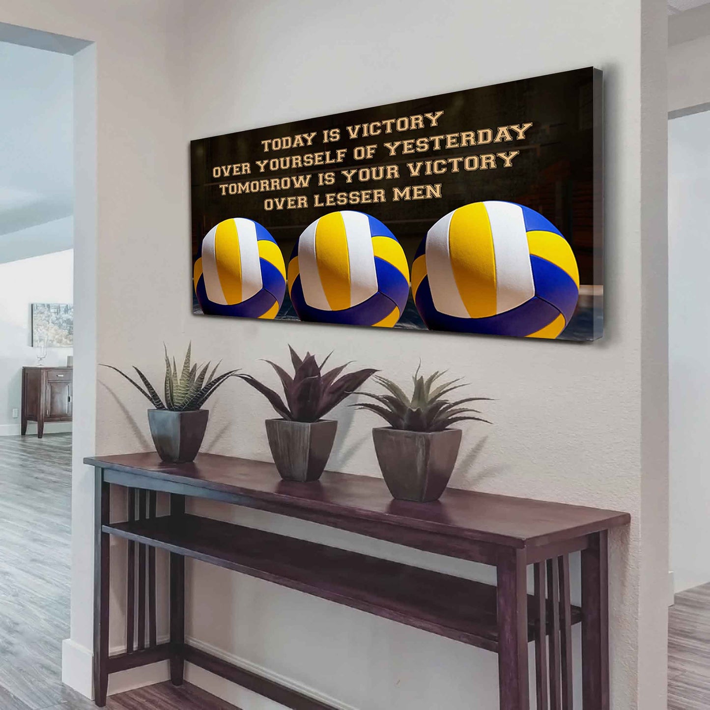 Tennis Poster Canvas - Today Is Victory Over Yourself Over Yourself Of Yesterday Tomorrow Is Your Victory Over Lesser Men