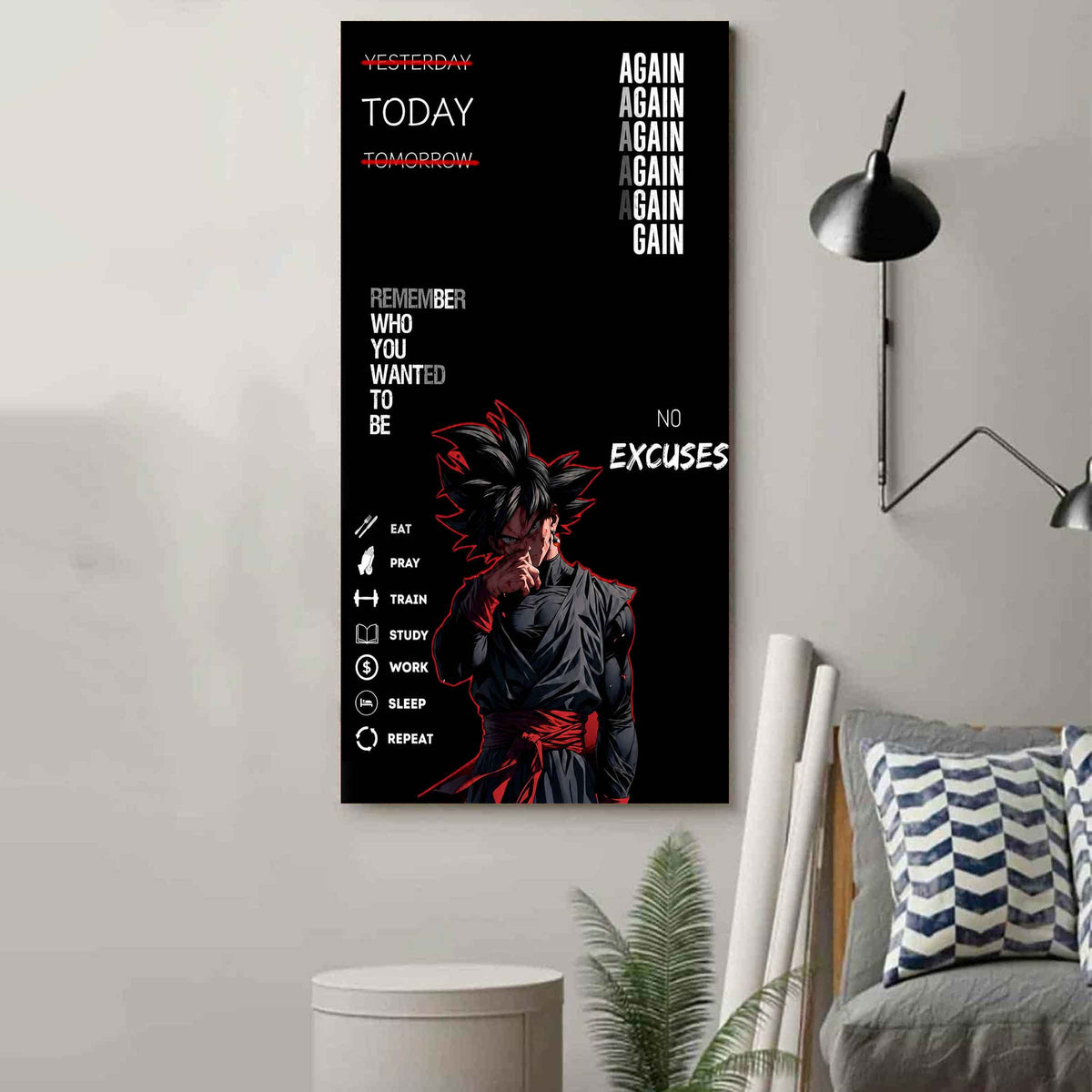 Remember Who You Wanted To Be Canvas Poster Training Motivation Quotes Gift For Your Son