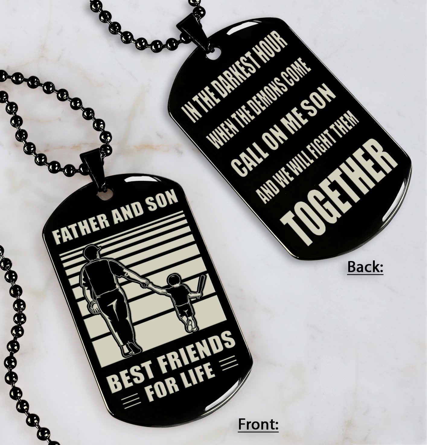 Cowboy Personalized Double Sided Dog Tag Call On Me Son And We Will Fight Them Together Gifts For Your Son From Dad