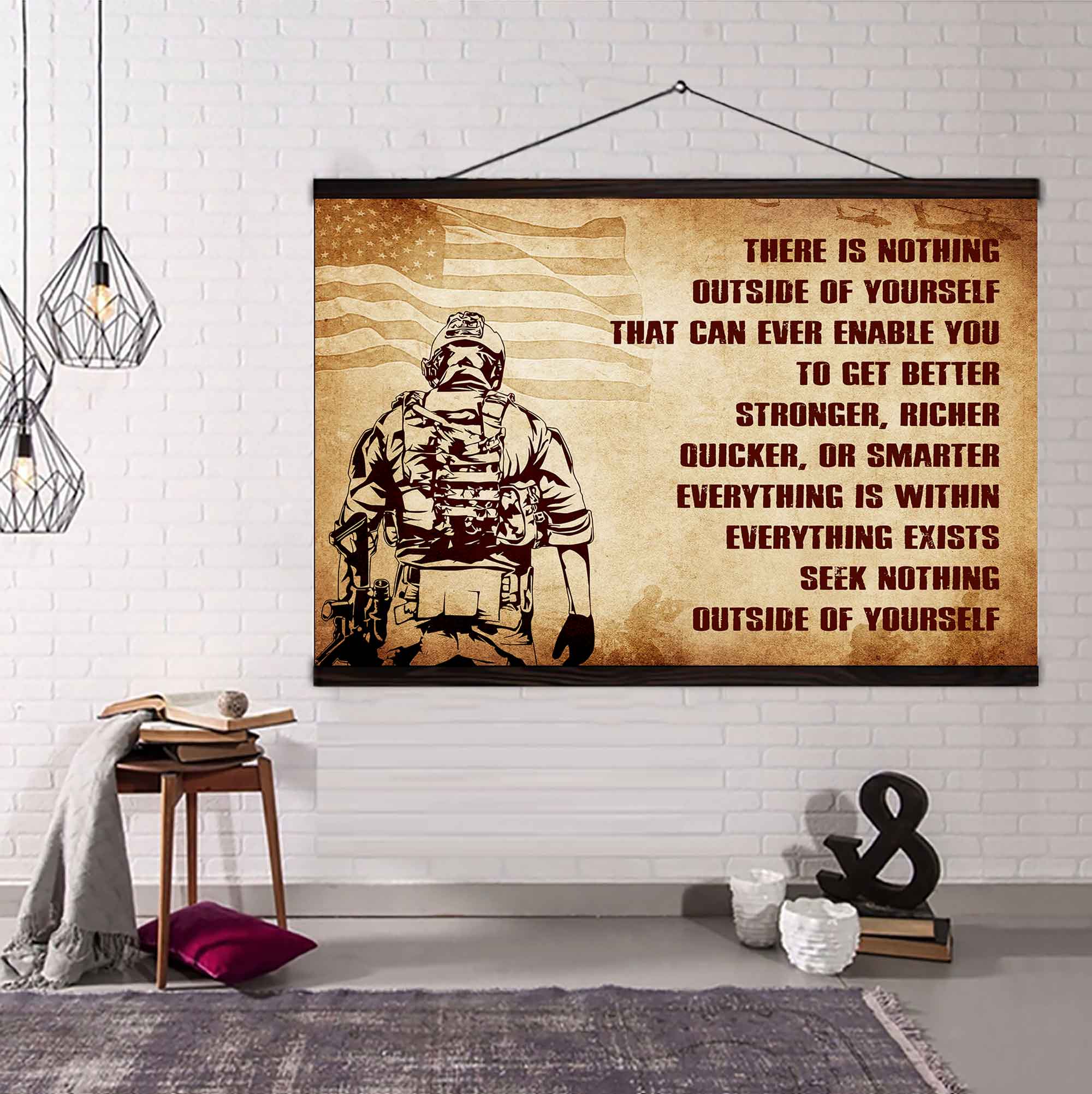 DRB Poster Canvas There Is Nothing Outside Of Yourself Best Gift With Motivation Quotes