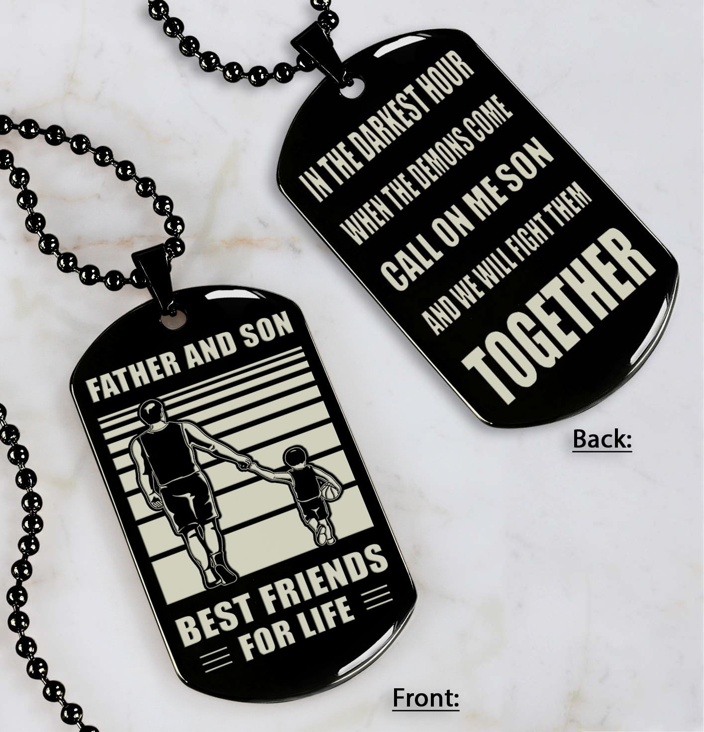 Cowboy Personalized Double Sided Dog Tag Call On Me Son And We Will Fight Them Together Gifts For Your Son From Dad