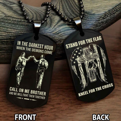 Soldier Personalized Double Sided Dog Tag For Brother