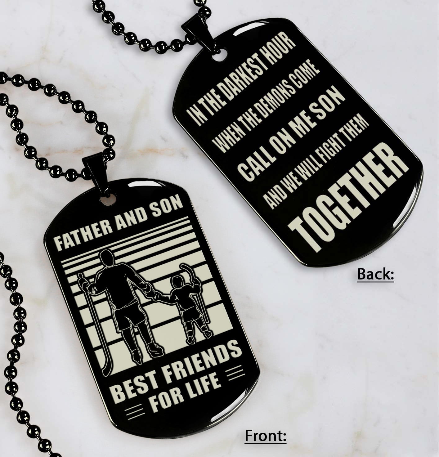 Cowboy Personalized Double Sided Dog Tag Call On Me Son And We Will Fight Them Together Gifts For Your Son From Dad