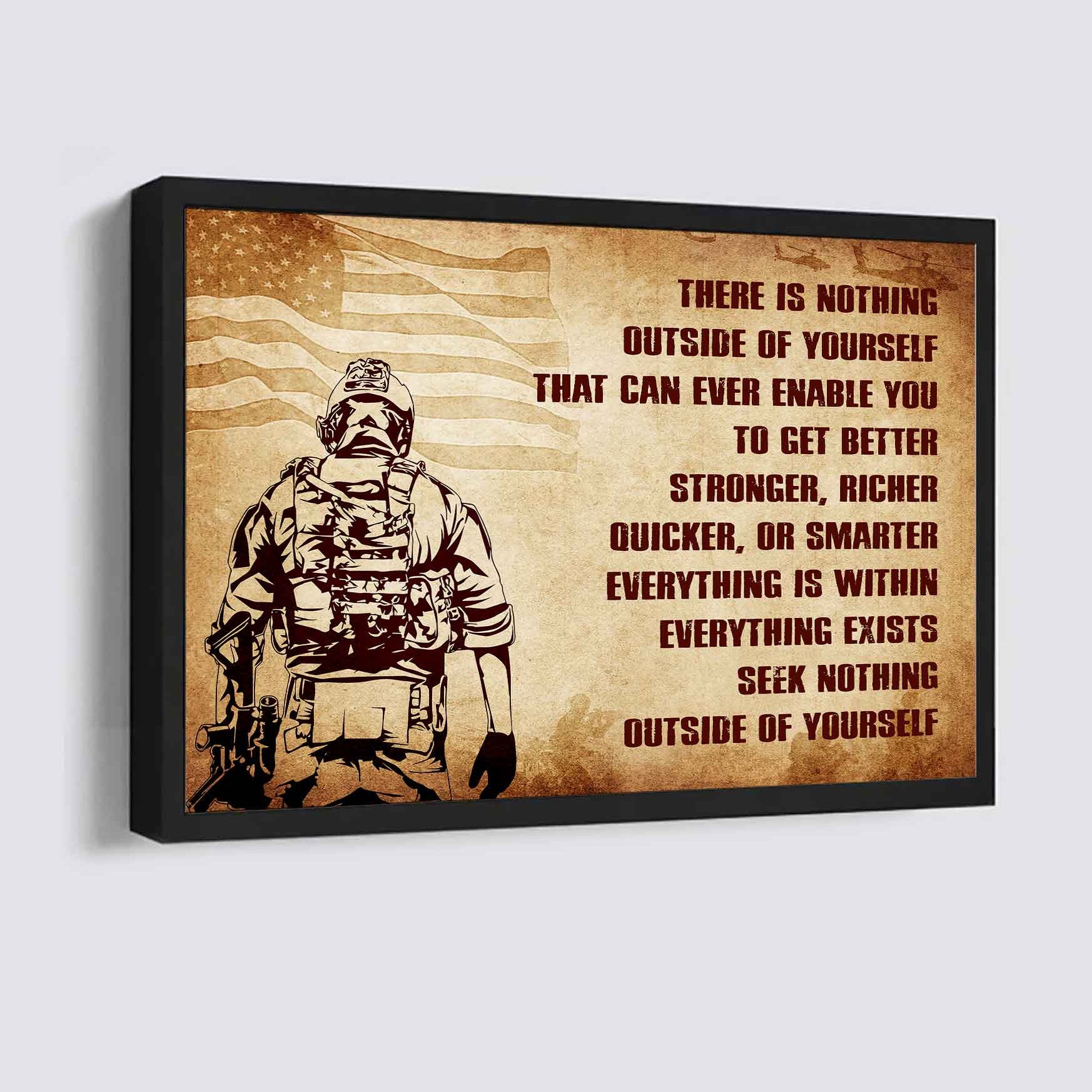 DRB Poster Canvas There Is Nothing Outside Of Yourself Best Gift With Motivation Quotes