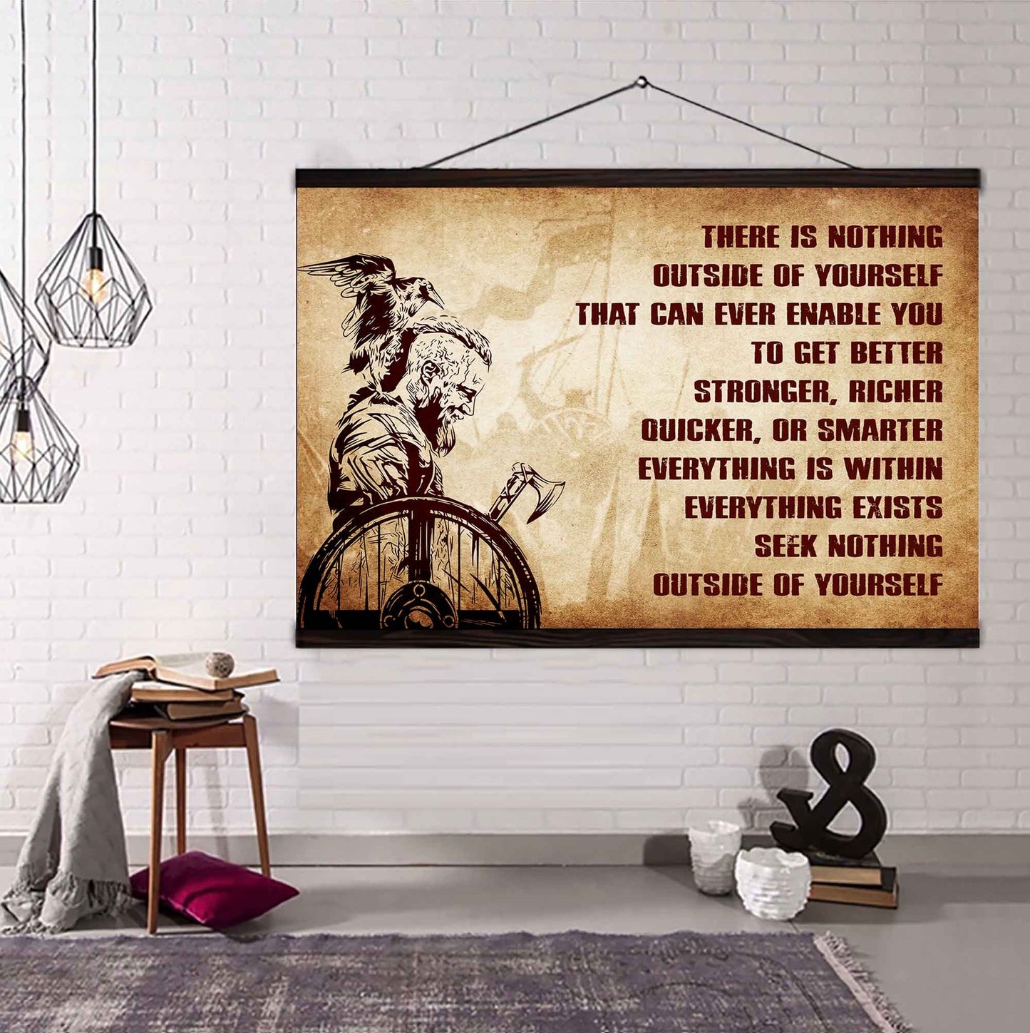 DRB Poster Canvas There Is Nothing Outside Of Yourself Best Gift With Motivation Quotes