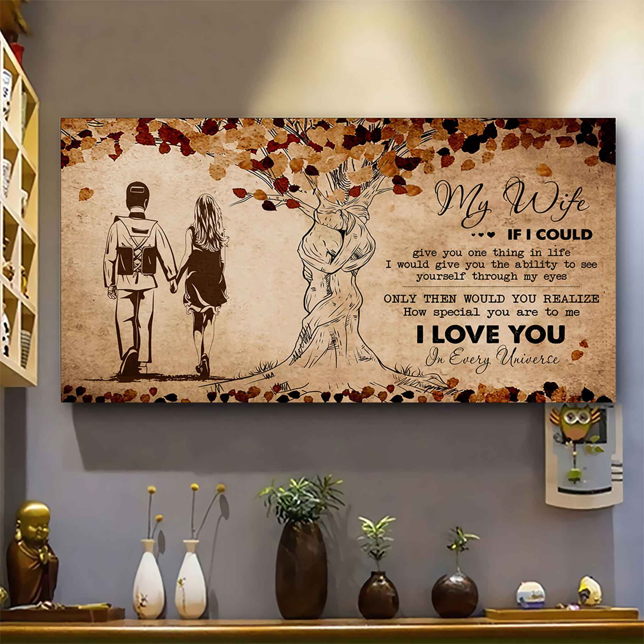 American Football Poster Canvas To My Wife If I Could Give You One Thing In Life - How Special You Are To Me Gift For Your Wife