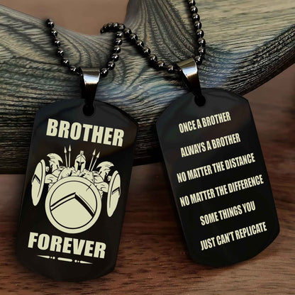 Knight Templar Customizable engraved dog tag double sided gift from brother - Brother Forever Once A Brother Always A Brother