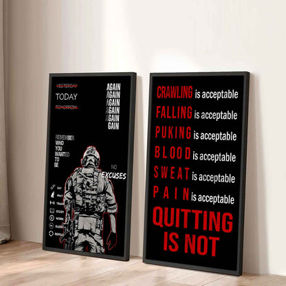 Quiting Is Not Canvas Set Ready To Hang Gift For Your Son Your Friend