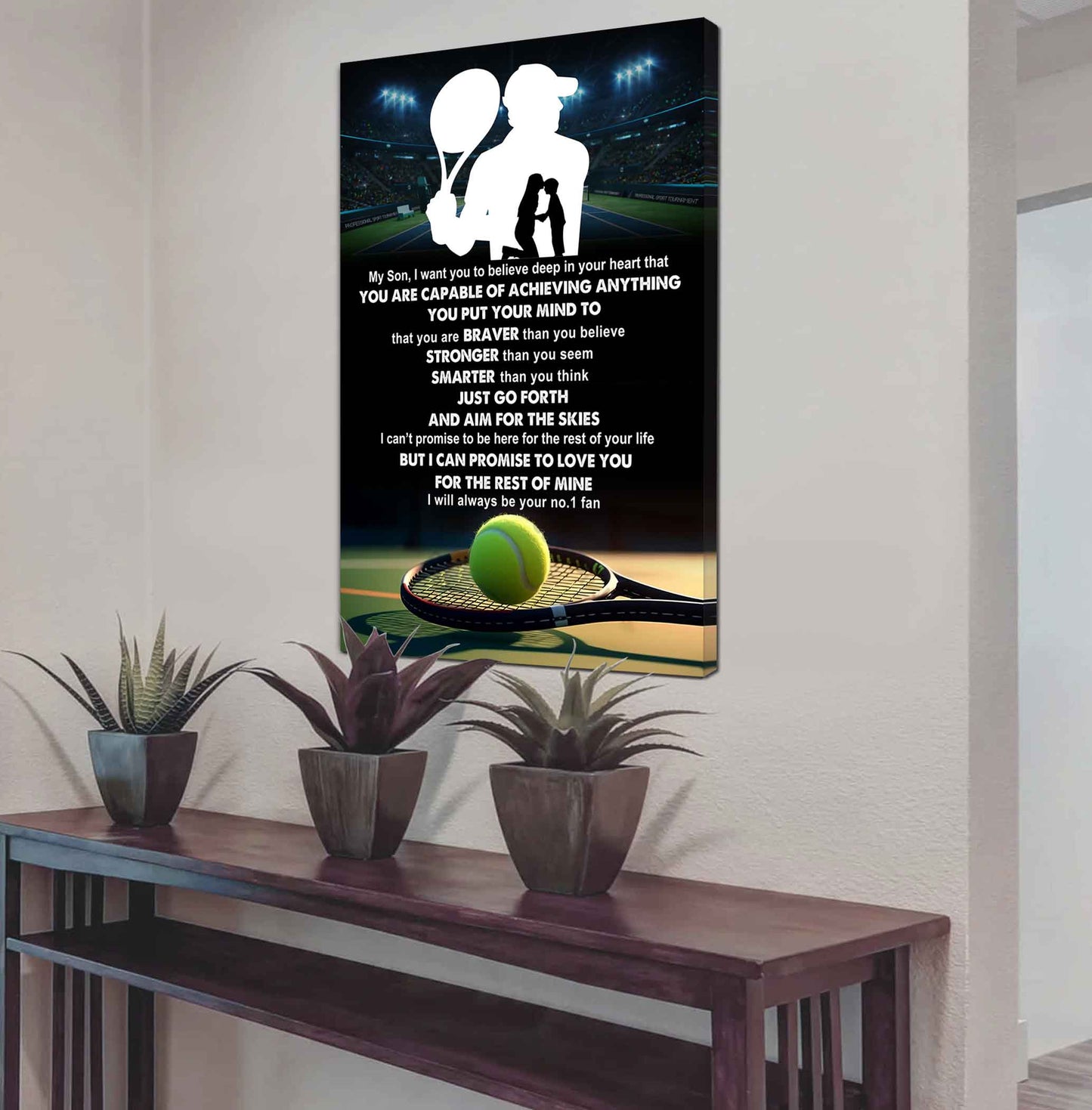Baseball Poster Canvas Mom To Son - That You Are Braver Than You Believe You Are Capable Of I Will Always Your No 1 Fan