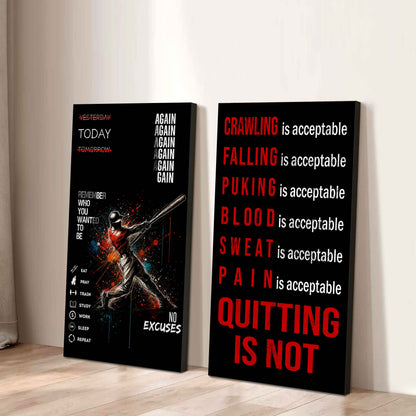 Quiting Is Not Canvas Set Ready To Hang Gift For Your Son Your Friend