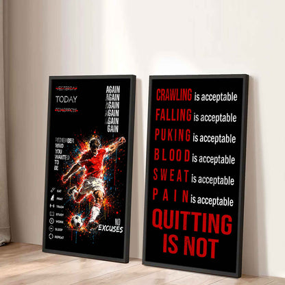 Quiting Is Not Canvas Set Ready To Hang Gift For Your Son Your Friend