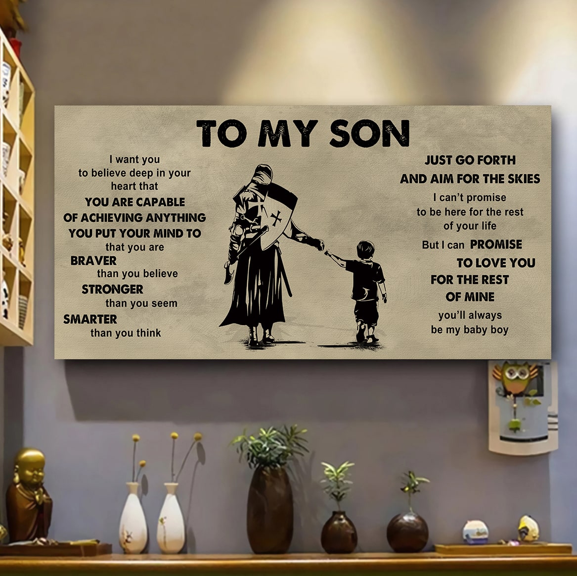 DRB VGT To My Son - That You Are Braver Than You Believe Poster Canvas Gift For Son From Father