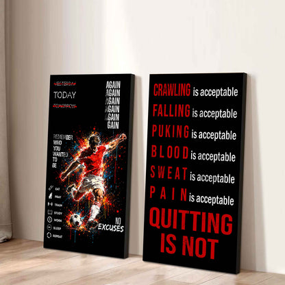 Quiting Is Not Canvas Set Ready To Hang Gift For Your Son Your Friend
