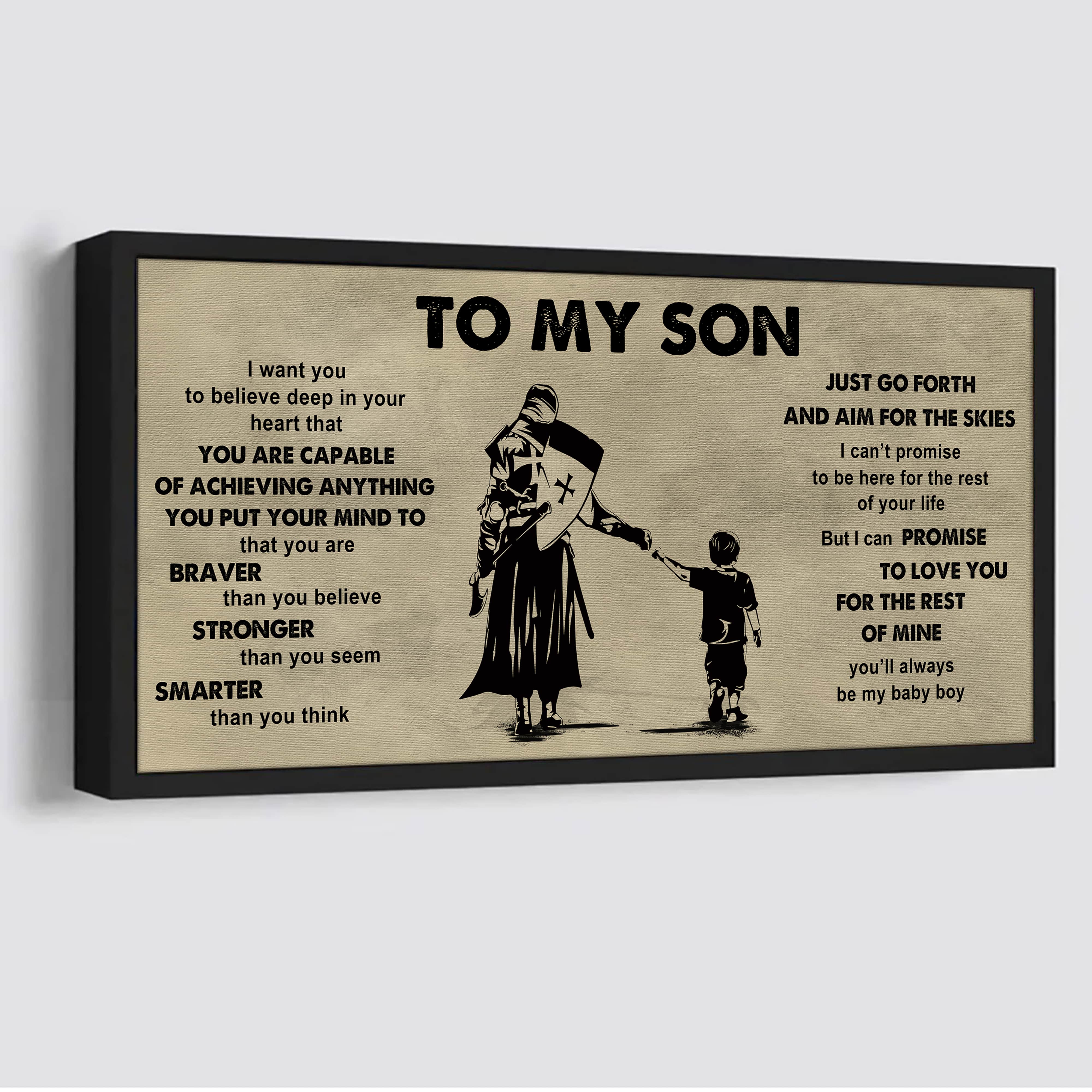 DRB GK To My Son - That You Are Braver Than You Believe Poster Canvas Gift For Son From Father