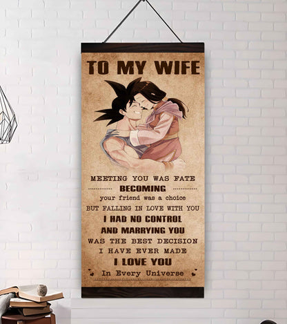 Samurai Poster Canvas To My Wife Meeting You Was Fate - I Love You Forever And Always Gift For Your Wife