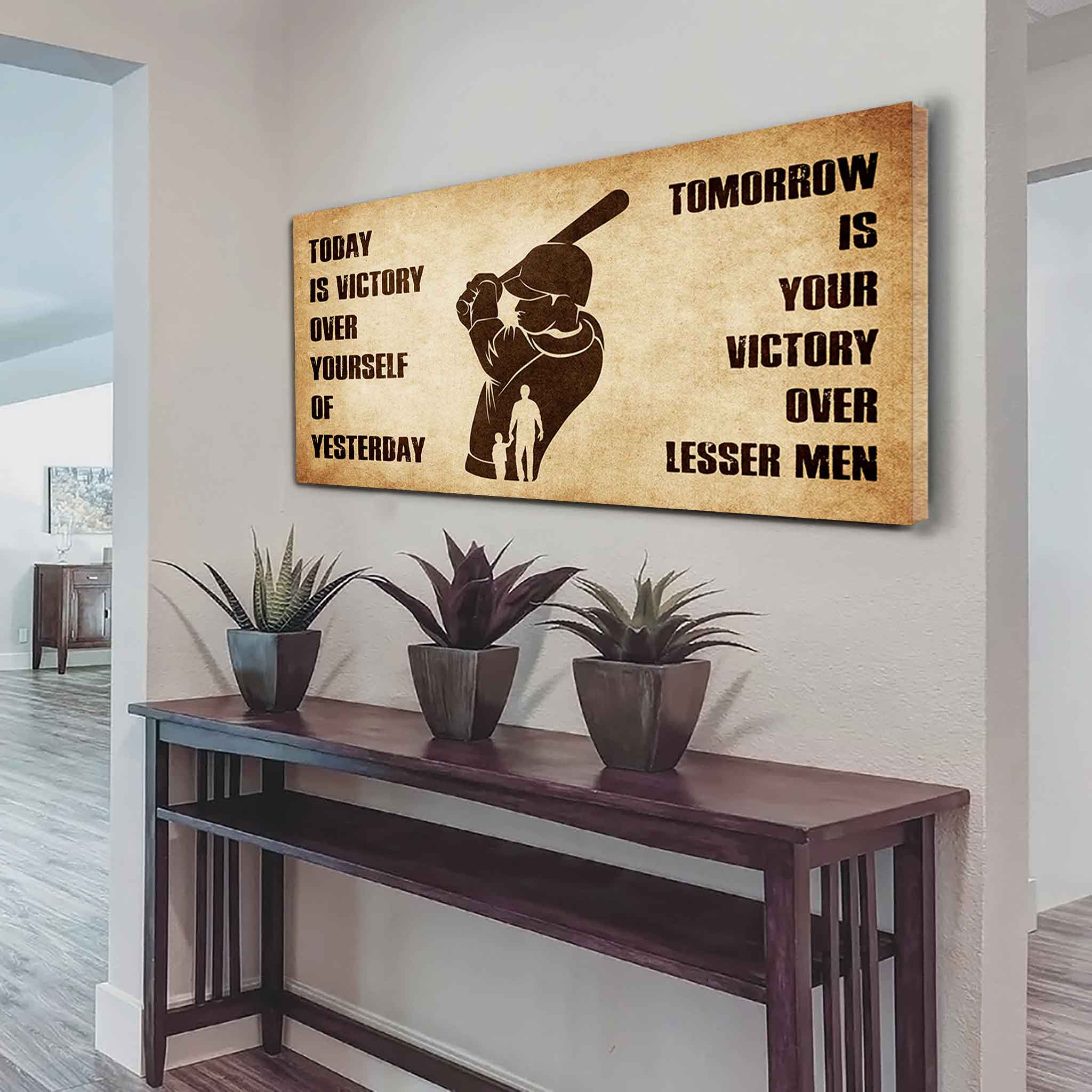 Personalized DRB Poster Canvas - Today Is Victory Over Yourself Of Yesterday Tomorrow Is Your Victory Over Lesser Men
