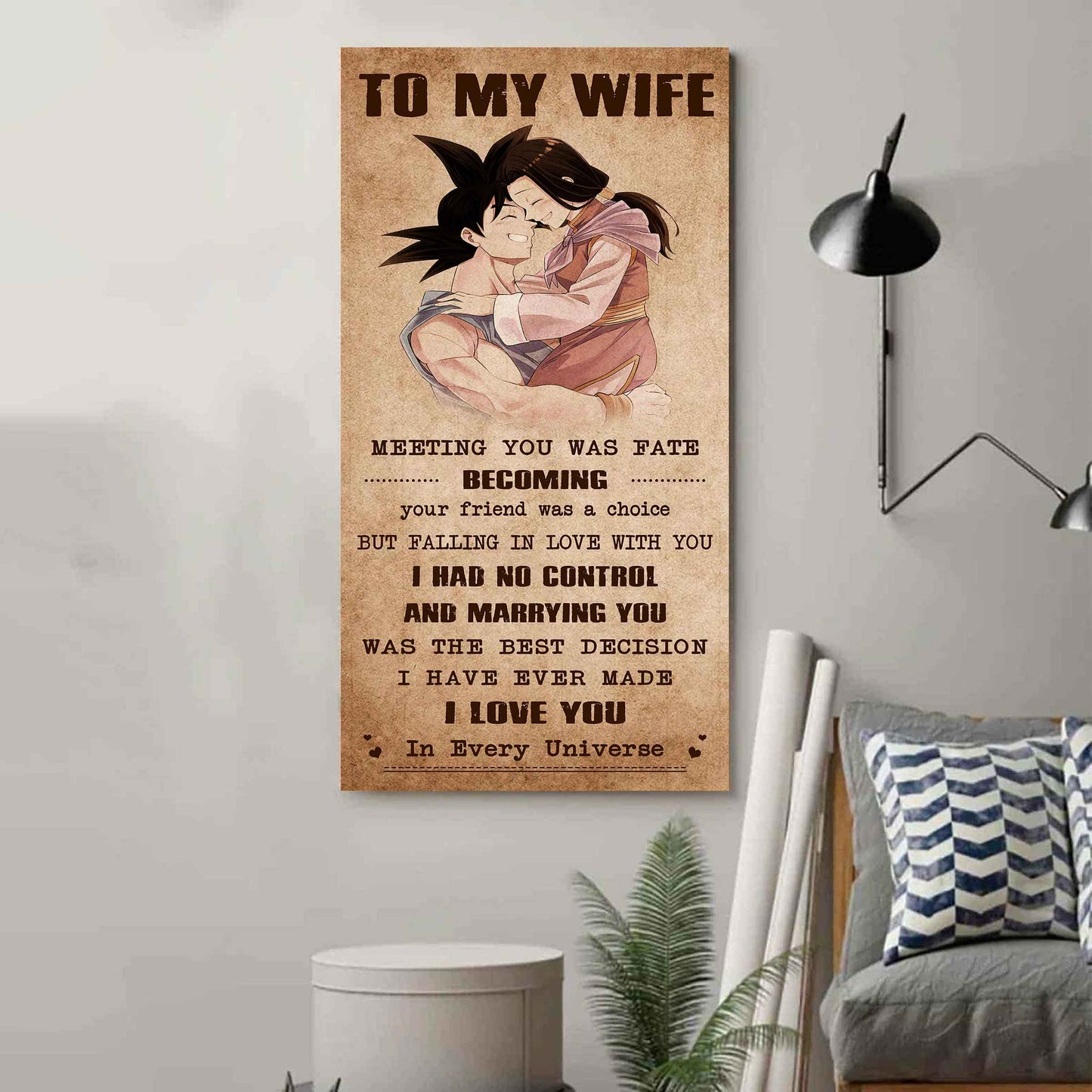 Samurai Poster Canvas To My Wife Meeting You Was Fate - I Love You Forever And Always Gift For Your Wife