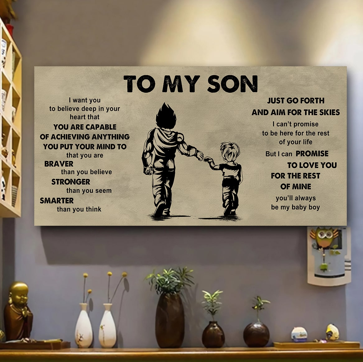 DRB VGT To My Son - That You Are Braver Than You Believe Poster Canvas Gift For Son From Father