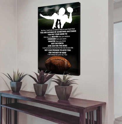 Baseball Poster Canvas Mom To Son - That You Are Braver Than You Believe You Are Capable Of I Will Always Your No 1 Fan