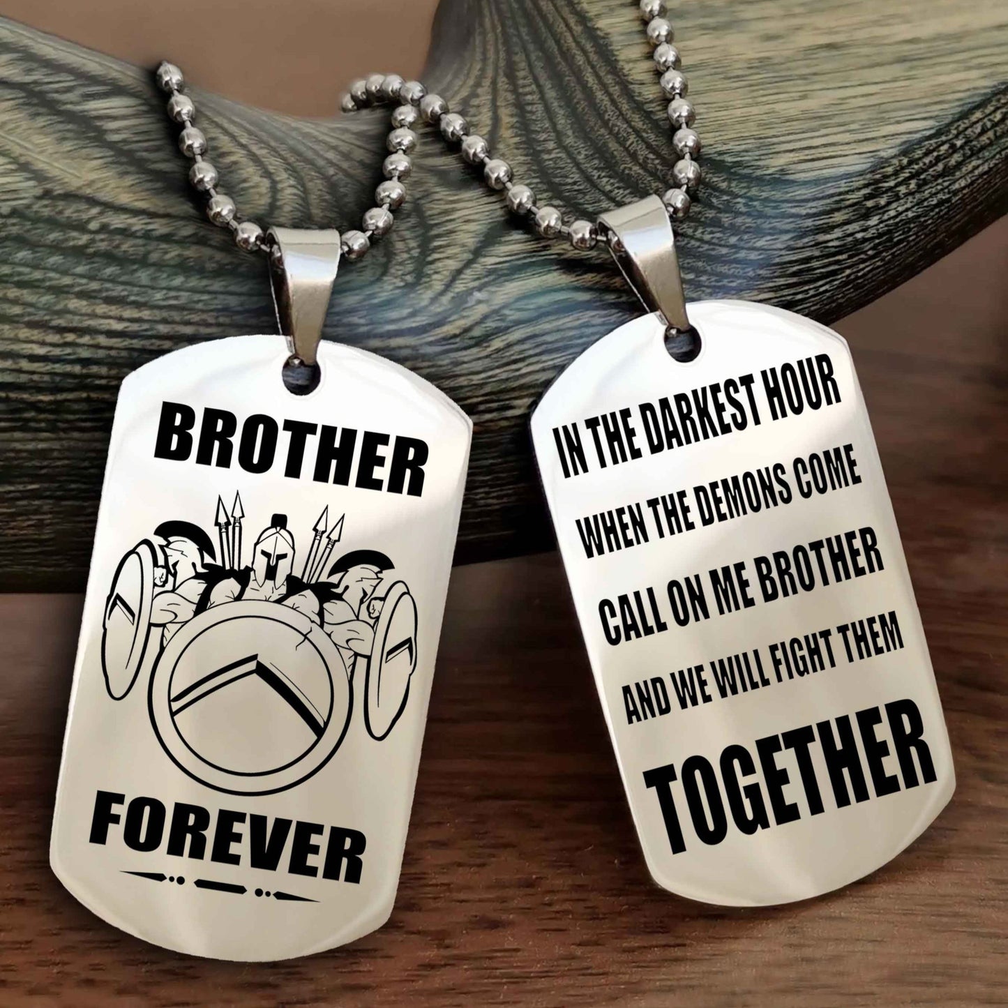 Police Personalized Double Sided Dog Tag For My Brother - Call On Me Brother And We Will Fight Them Together Gift For Your Friend