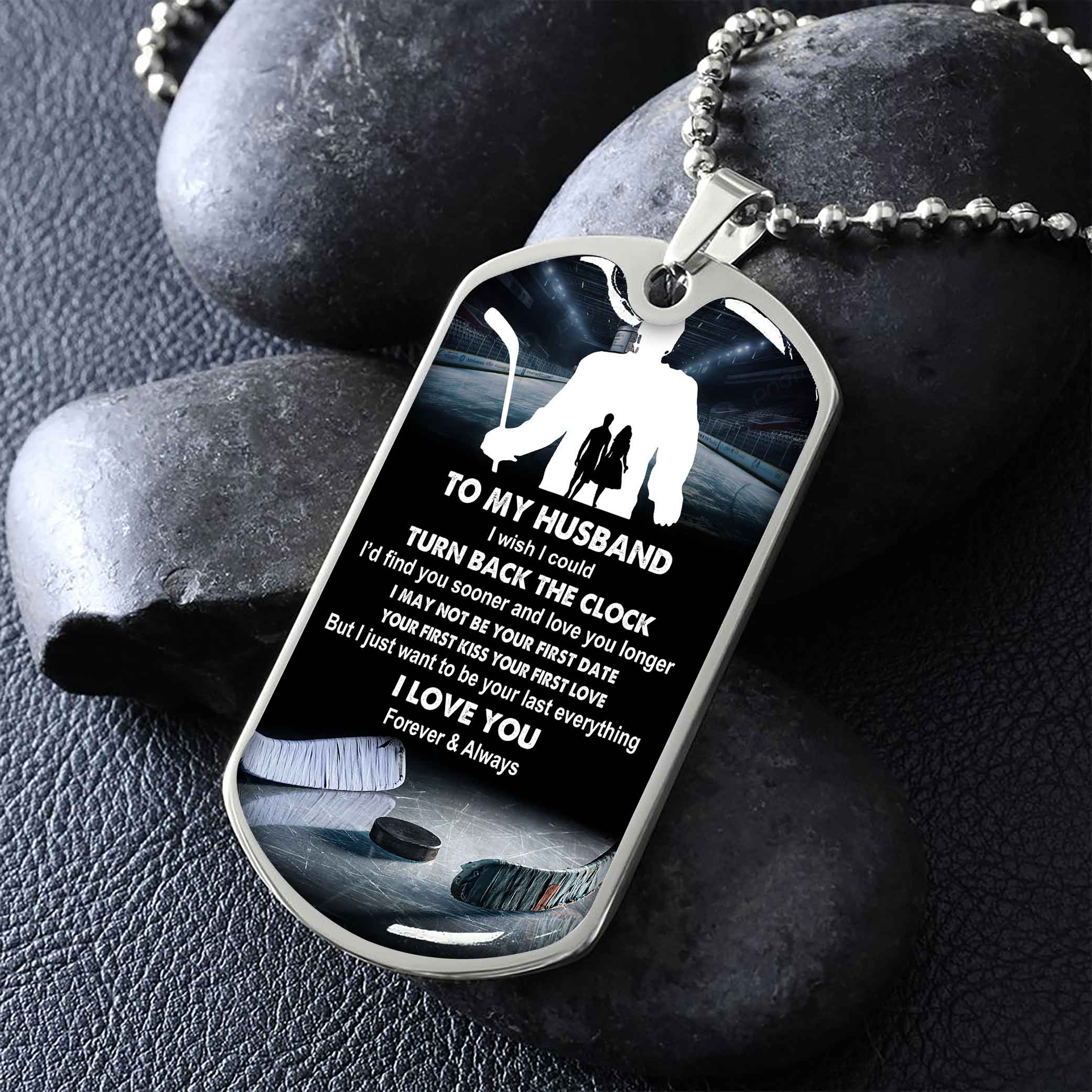 Sport Military Chain 18K Gold Plated Silver Plated To My Husband From Wife With Love Message