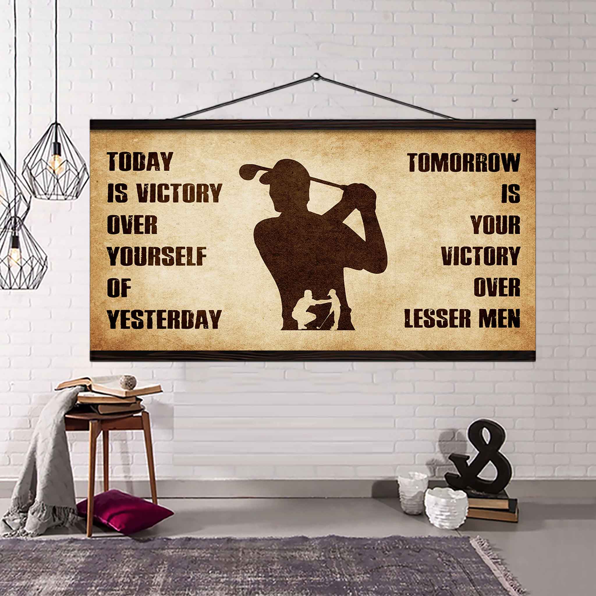 Personalized DRB Poster Canvas - Today Is Victory Over Yourself Of Yesterday Tomorrow Is Your Victory Over Lesser Men
