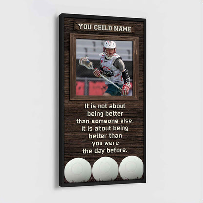 Personalized (Photo and Name) Poster Canvas It's Not About Being Better Than Someone Else It's About Being Better Than You Were The Day Before