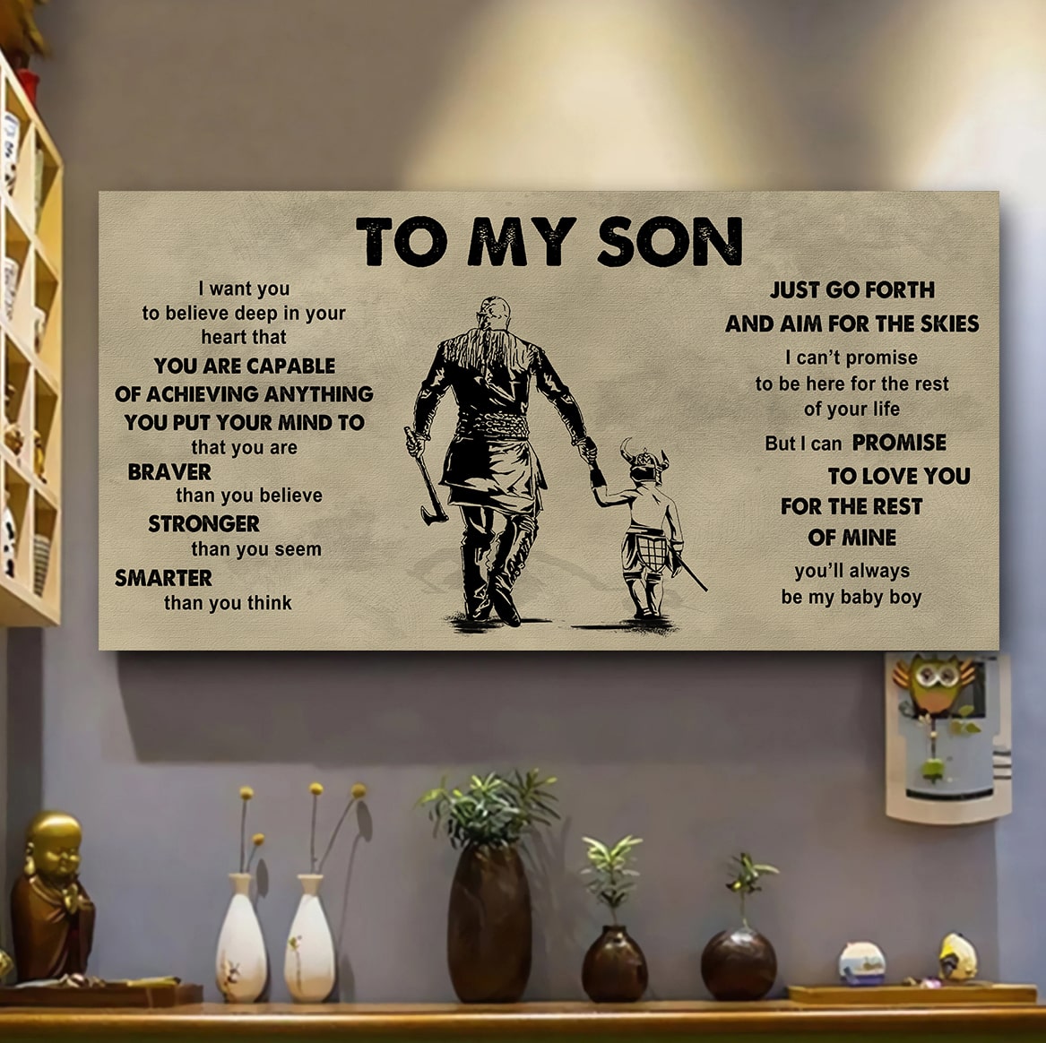 DRB VGT To My Son - That You Are Braver Than You Believe Poster Canvas Gift For Son From Father