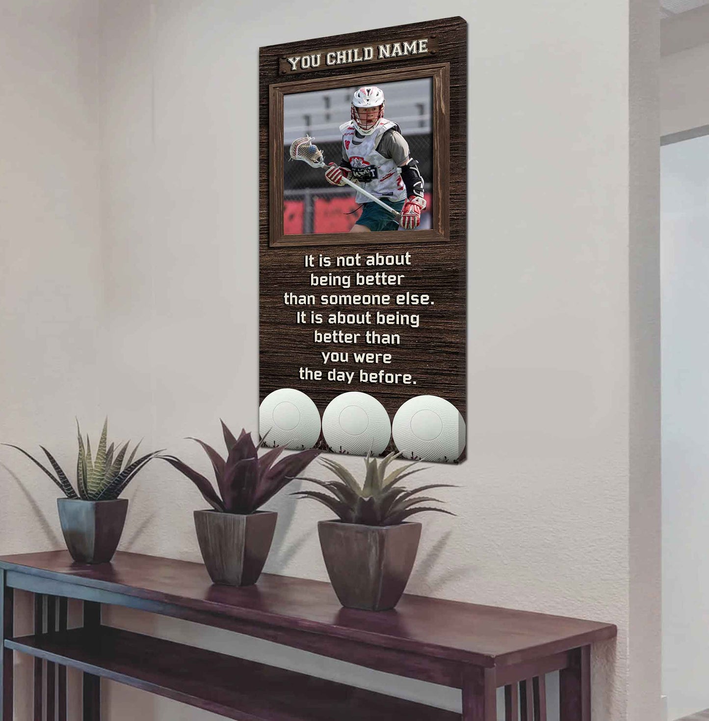 Personalized (Photo and Name) Poster Canvas It's Not About Being Better Than Someone Else It's About Being Better Than You Were The Day Before